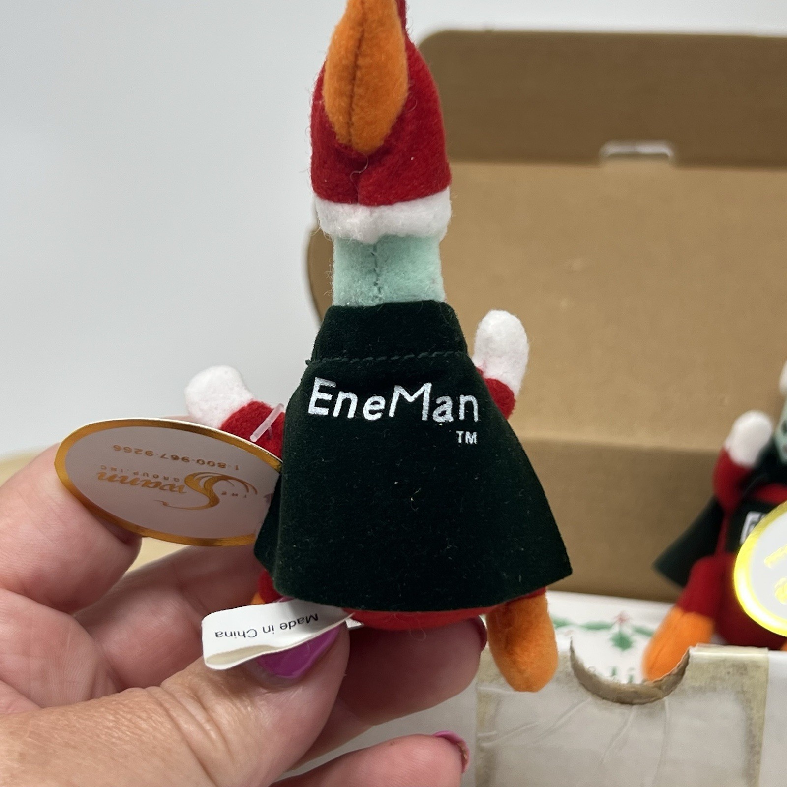 Pharmaceutical Drug Rep Fleet Enema Plush 2003 5” EneMAN Christmas Collectible