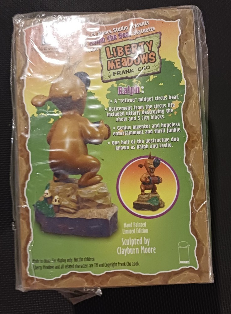 CS Moore Studio Liberty Meadows Ralph The Bear Statuette - 2006