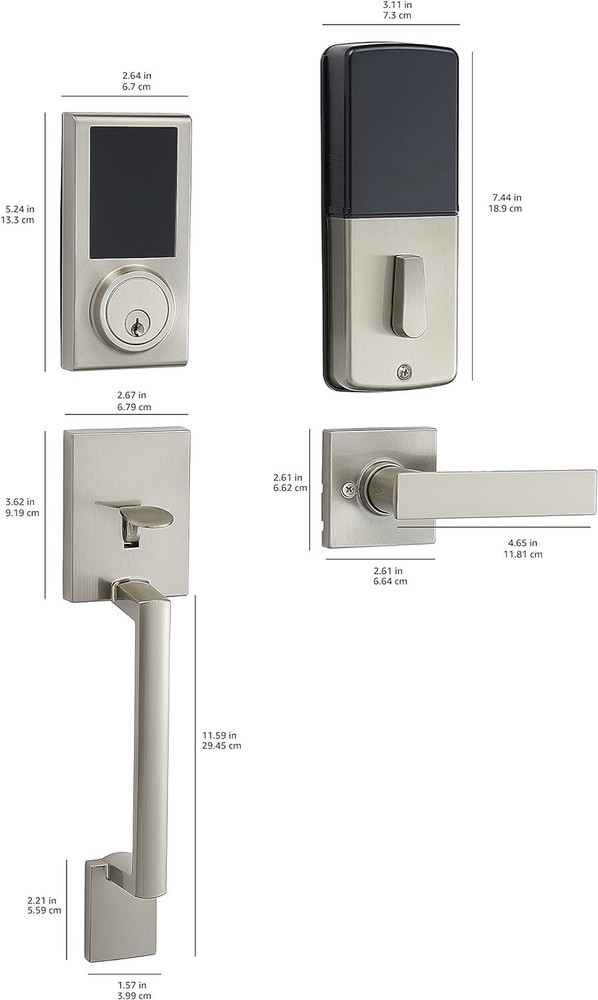 Amazon Basics Grade 3 Electronic Touchscreen Deadbolt Door Keypad Lock W/ Handle