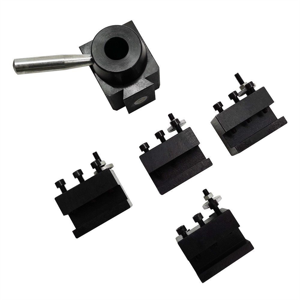Wedge Type Quick Change Tool Post Holder Set for Lathe Series Steel 5PCS/Set