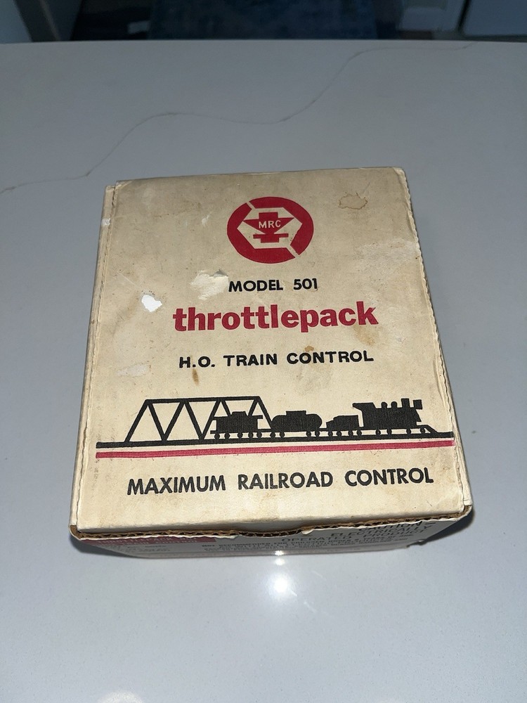MRC ThrottlePack "N" Gauge Train Control Model 501N with Original BOX Paper Work