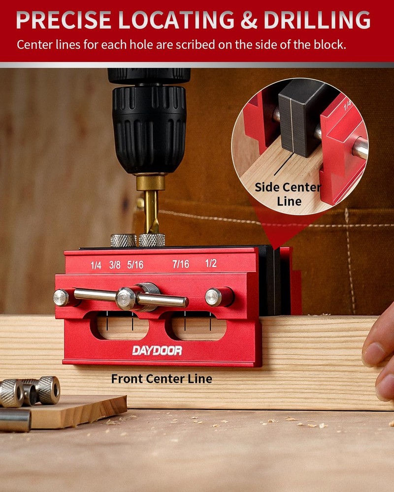Self Centering Doweling Jig Adjustable Width Dowel Jig For Straight Holes Biscui
