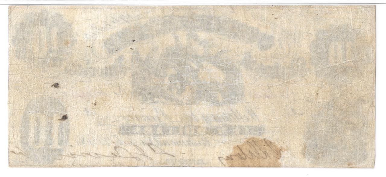 T-10 $10 Confederate 1861 PF-16 Scarce Type! PMG VF 20 Sharply Printed CSA Note