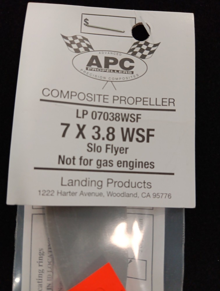 APC C-2 PROPELLER NEW!  7  X  3.8 WSF