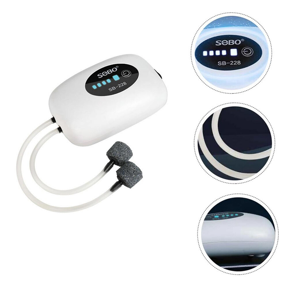 Air Pump Rechargeable Aerator Oxygen Pump USB Portable Air Bubbler For Fish Tank