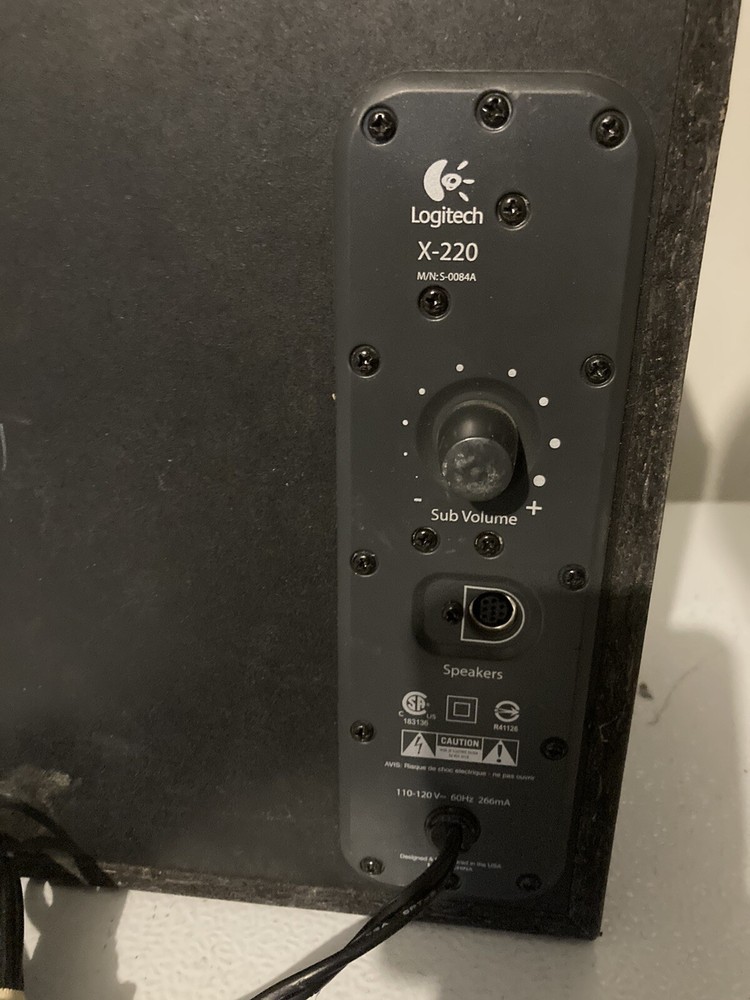 Logitech X-220 Subwoofer Only for PC Computer Speakers System Stereo