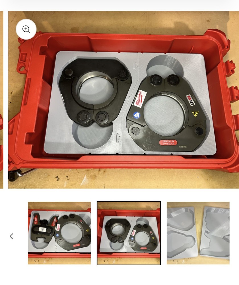 3D Printed Packout Organizer Insert For M18 Pro Press Large Jaws (MPP18 O)