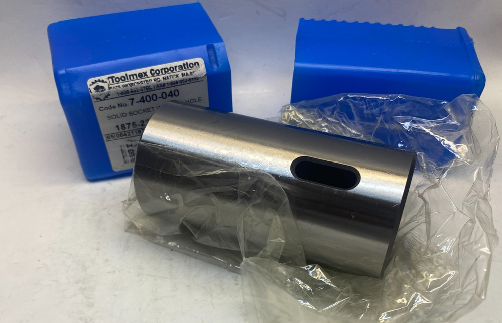 BISON 7-400-040 / 8-532-040 Hardened Solid Socket #8 with MT2 Hole (2MT x 2 x 4)
