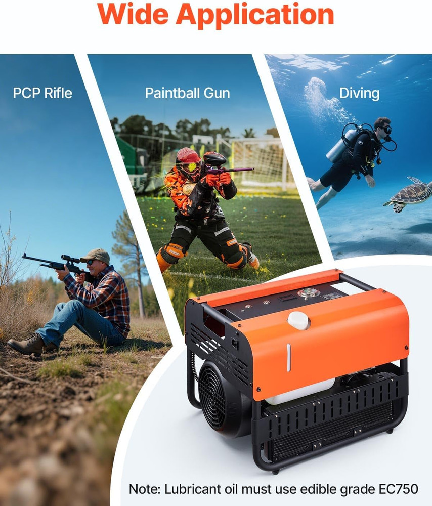 High-Performance 4500Psi PCP Air Compressor with Auto-Stop & Cooling System