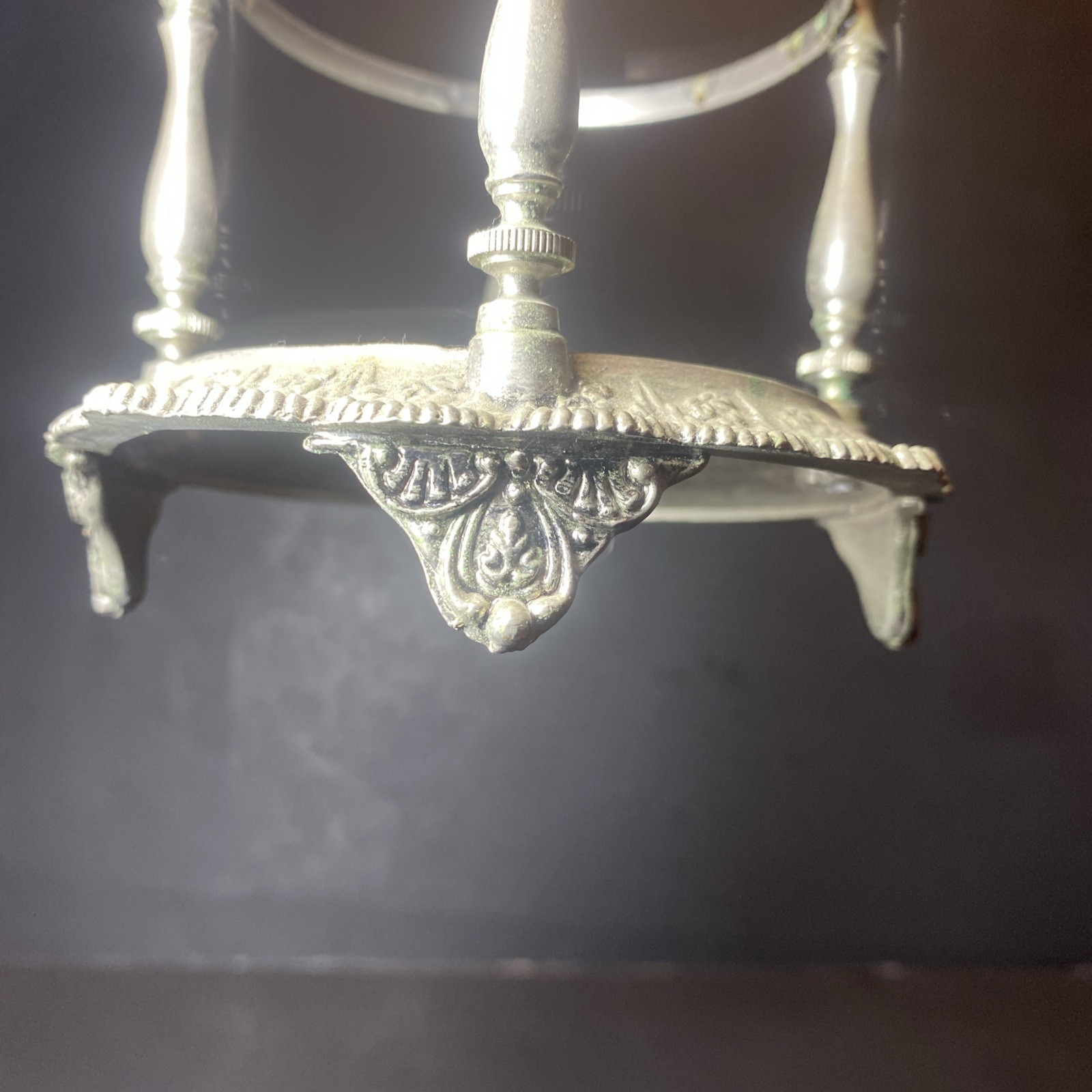 Antique Victorian Silverplated Bird & Floral Motif Frame. Taxidermy Stand Idea.