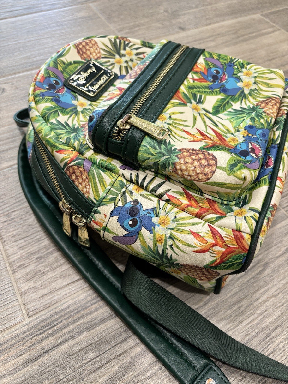 Loungefly Disney Lilo & Stitch Hawaiian Pineapple All Over Print Mini Backpack