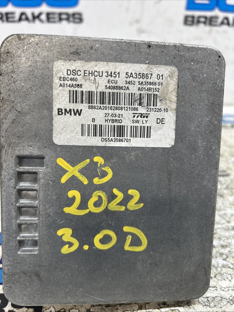 2022 BMW X3 3.0 ABS Pump DSC Controller Module 34515a3586701