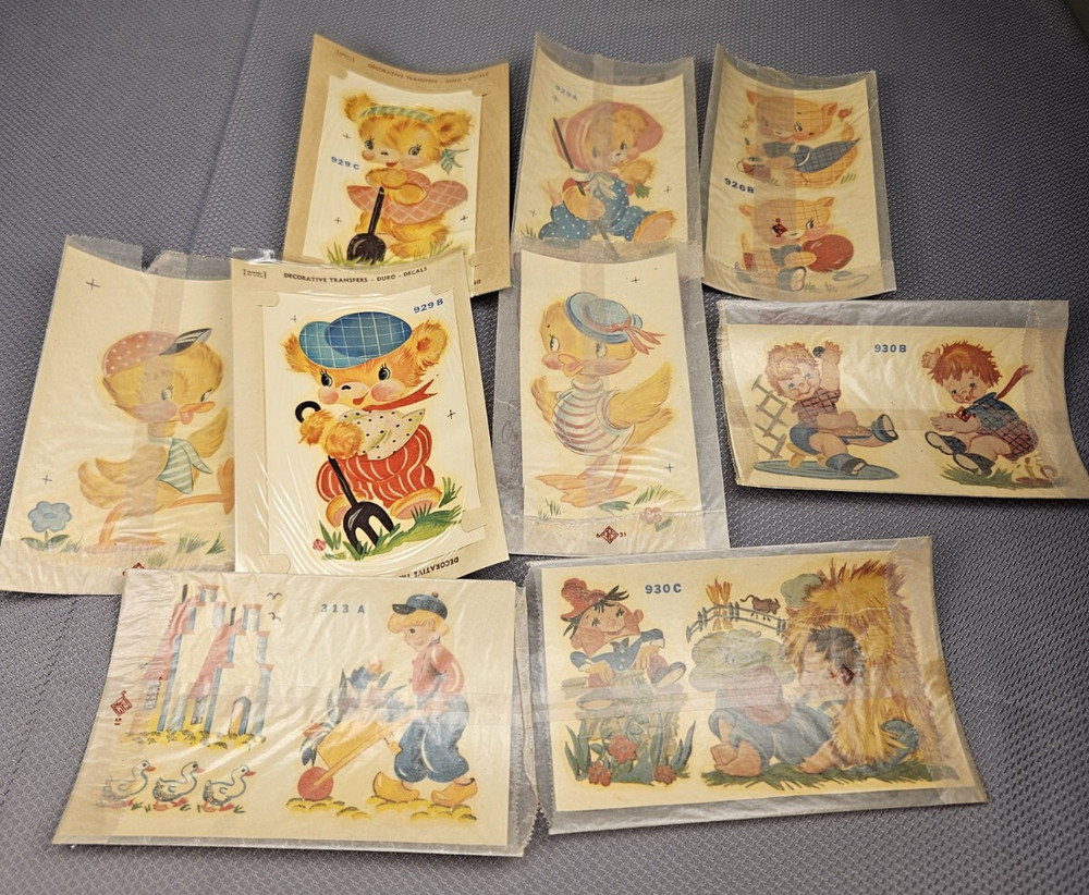 9 vtg duro Decorative Transfers #4