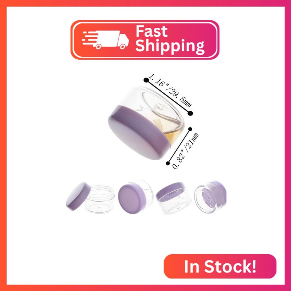 ZEJIA 5 Gram Sample Containers with Lids, Mini Makeup Containers, Empty Plastic