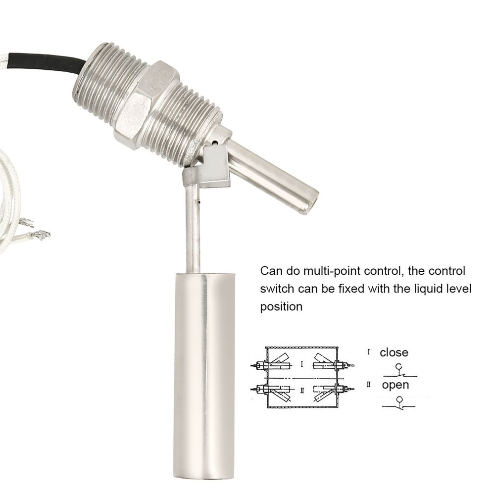 Liquid Water Sensor DC0-110V Stainless Steel Float Side-Mounted