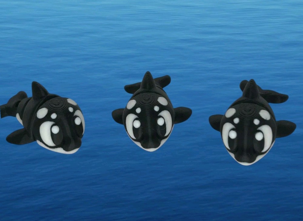 3D Printed Jiggle Pet Orca Whale