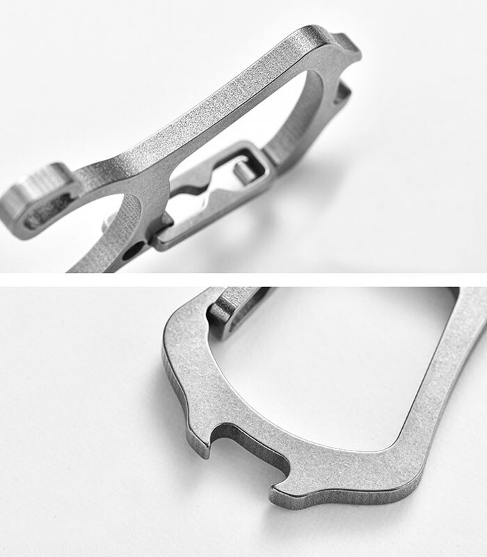 EDC Titanium Alloy Multi Tools Keychain Bottle Opener with Key Ring for Gift
