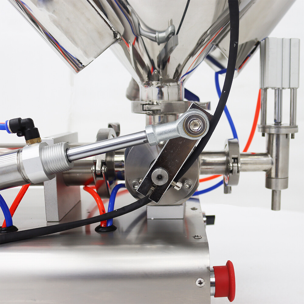 110V 100-1000ml 1 Nozzle Pneumatic Paste Liquid Filling Machine Heating Function