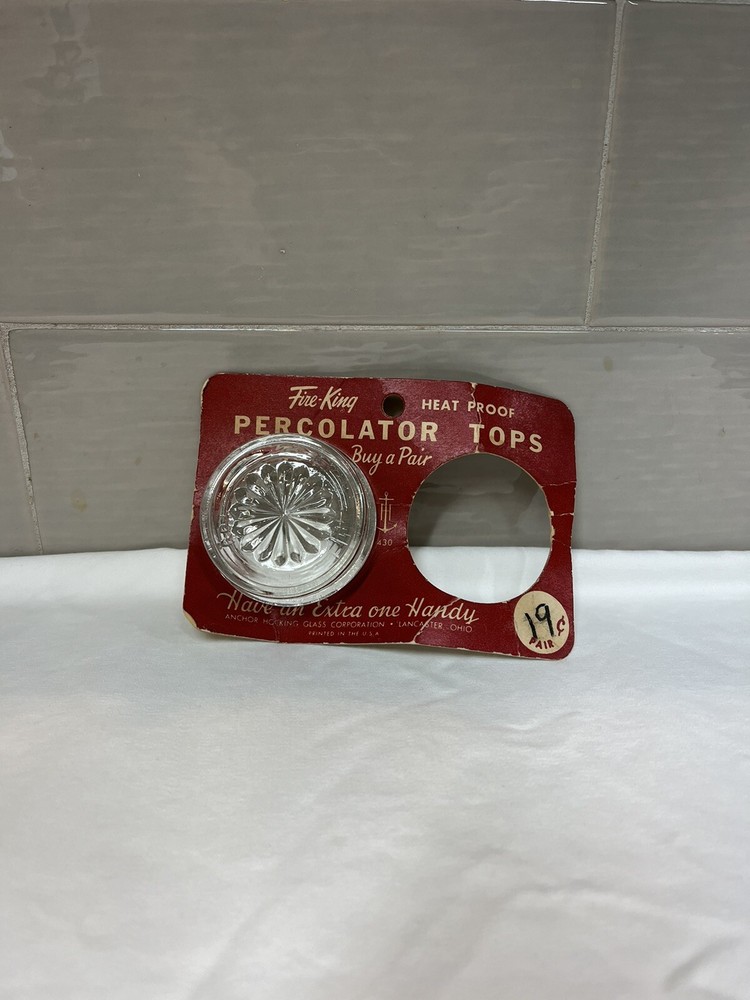 NOS Vntg Fire King Percolator Top Made USA Round