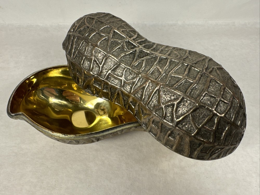 Vintage F.B. Rogers Silverplate Peanut Covered Dish Trinket Box Made in Japan