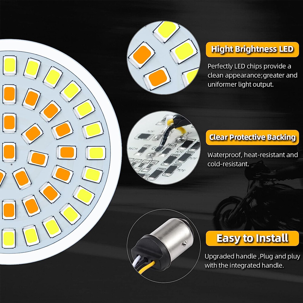 LED Turn Signal Light Smoke Lens For Harley Street Glide Road King Ultra Classic