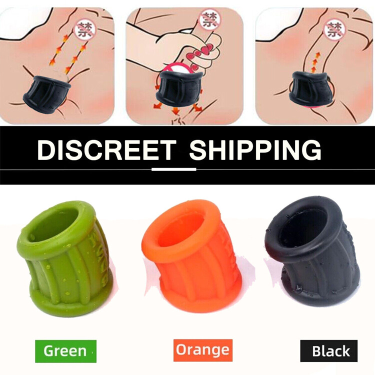 Silicone Ball Scrotum Stretcher Enhancer Squeeze Testicle Ring Delay Ejaculation