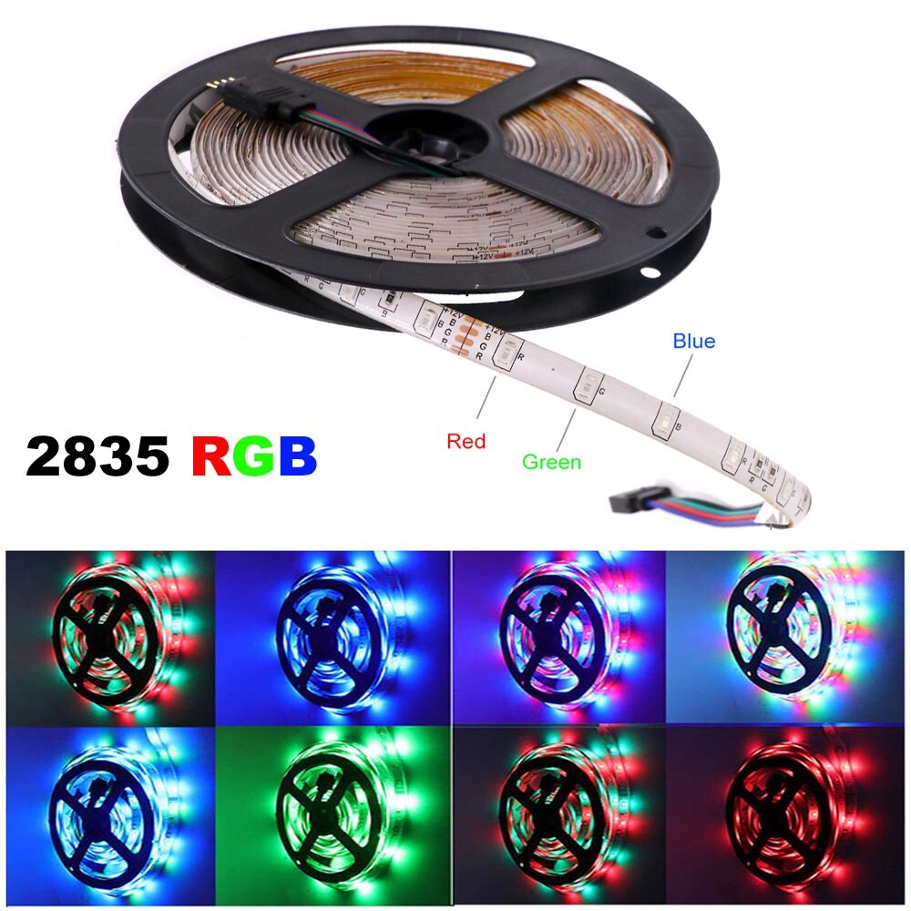 16.4ft LED Strip 3528 2835 3014 5050 5054 5630 5730 7020 SMD Flexible Light 12V