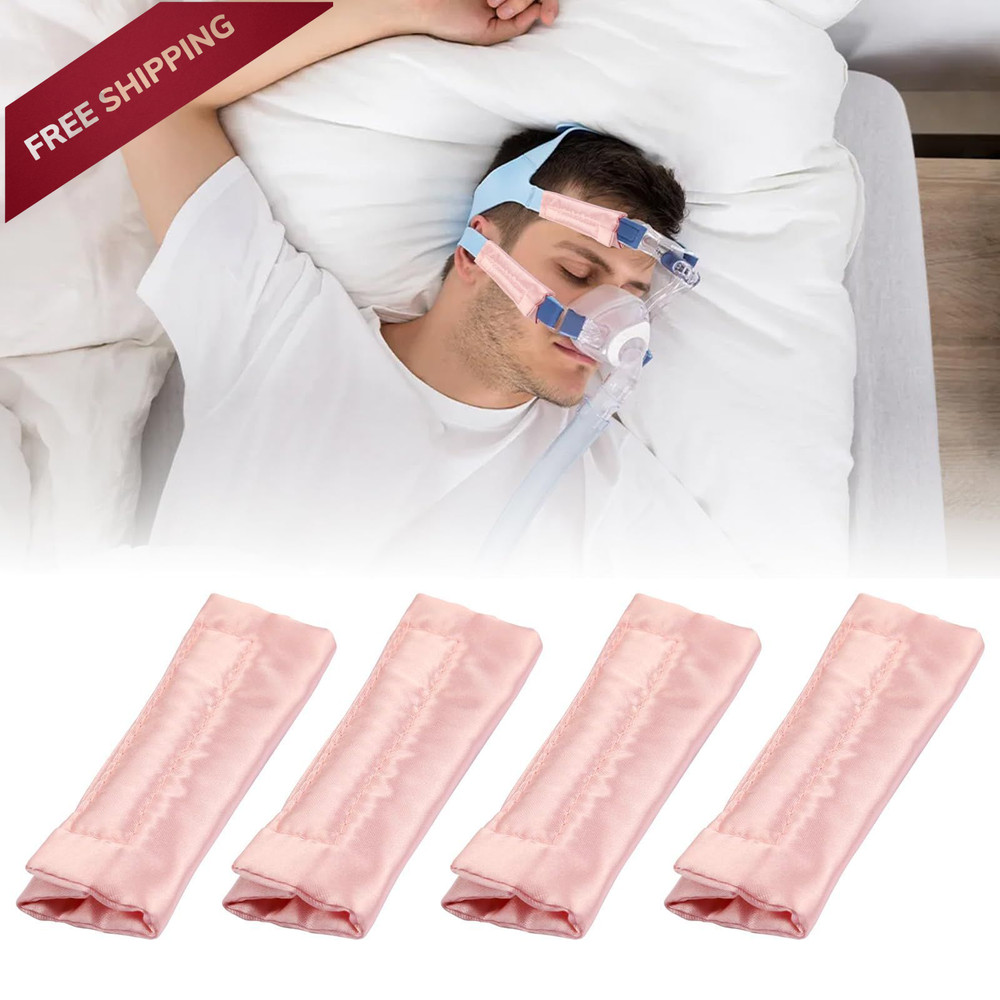 4 Pack Satin CPAP Mask Strap Covers, Silk Covers Comfortable Pink