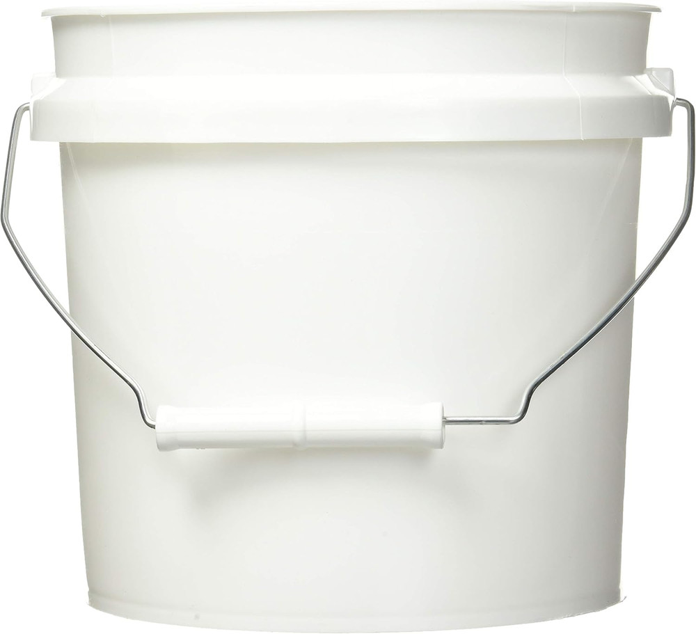 744456 1-Gallon White Plastic Pail Paint Pail/Container