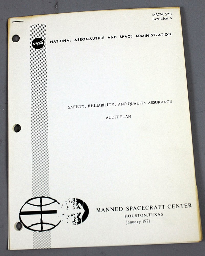 NASA MSCM 5311 Apollo Technical Manual Safety Reliability Quality Audit Plan