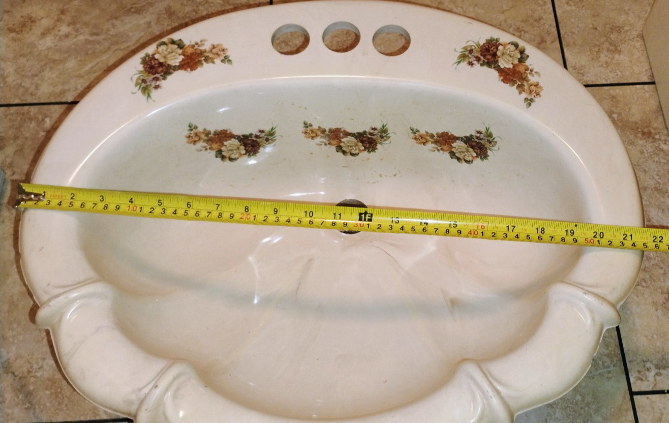 Vintage bathroom drop in sink Victorian style