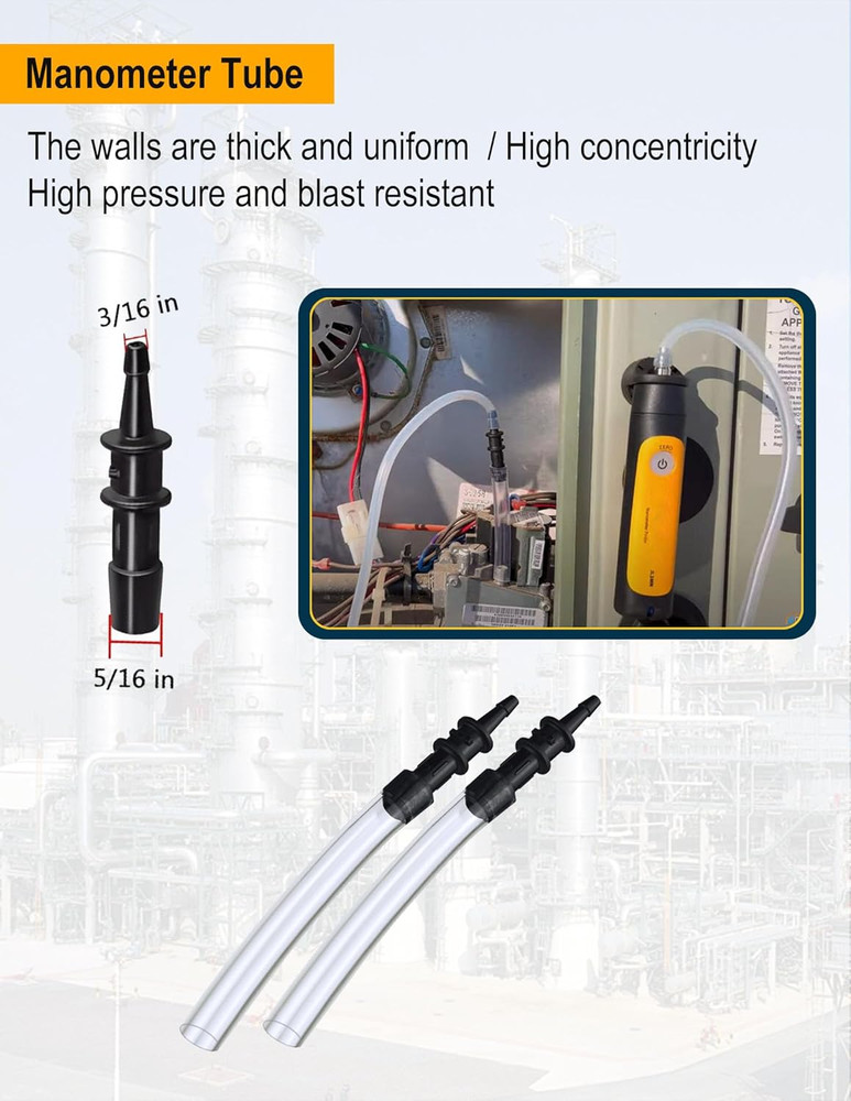 JL3MN2 Manometer Probe Kit, Compatible with Klein Tools ET180 Digital Manometer