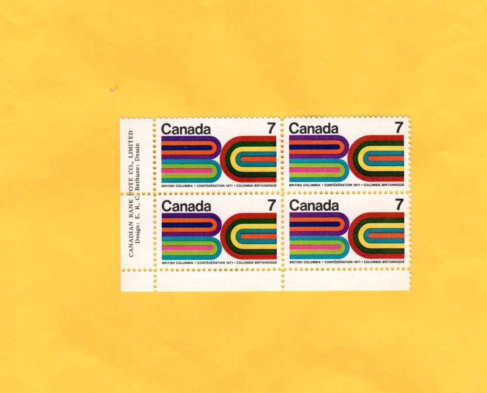 Canada  nr 552 plbk  British Columbia initials