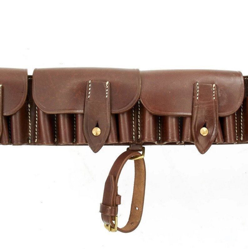 British Martini-Henry P-1882 Brown Leather Ammunition Bandolier 50Round Capacity