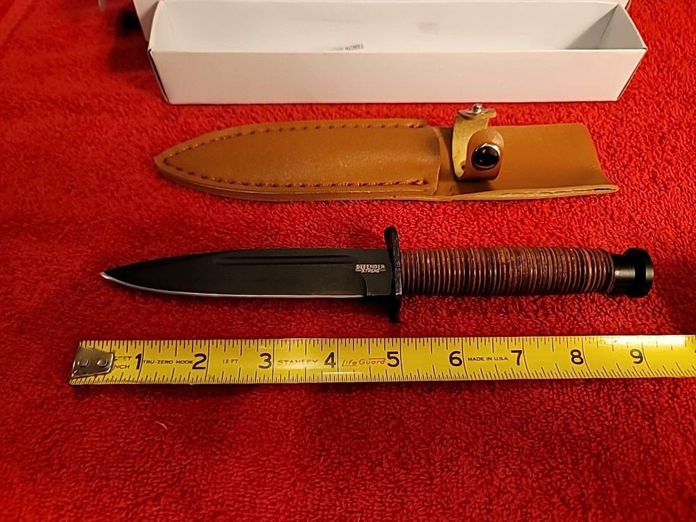 Defender Fixed Hunter Knife & Sheath #6174/ships free