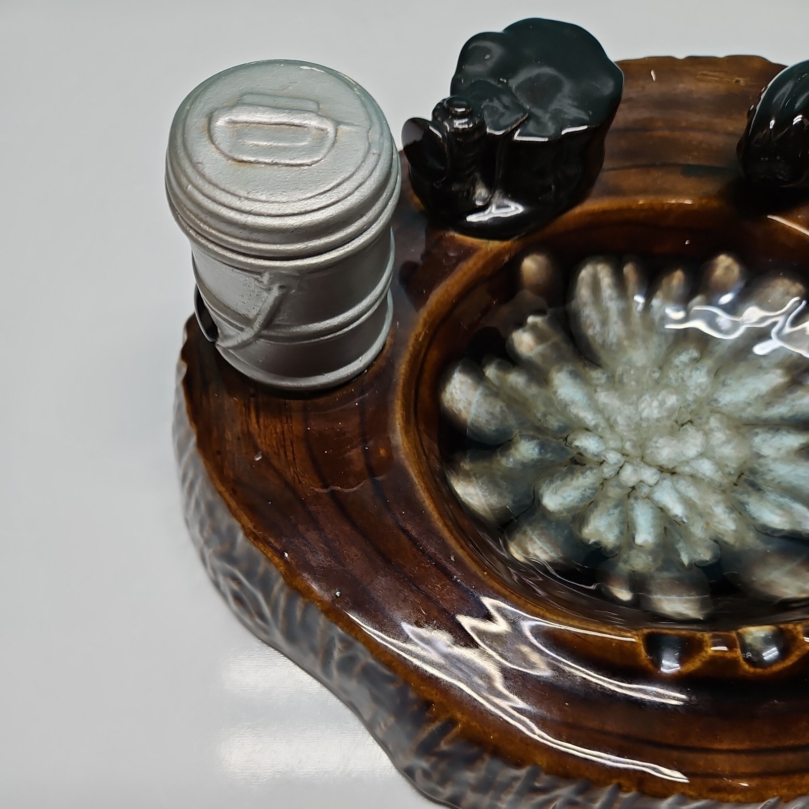 Vintage Coal Miner's Ashtray Large 11” Ceramic