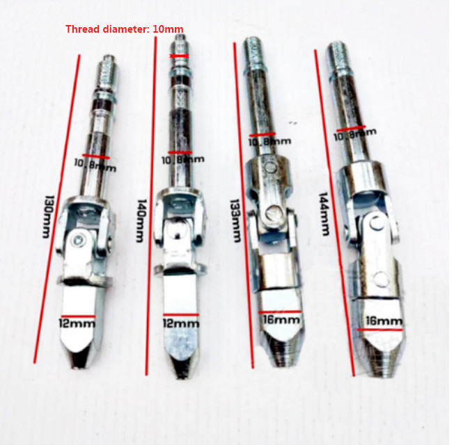 1PC Horizontal Double Pump Jack Deflation Universal Head Universal Joint