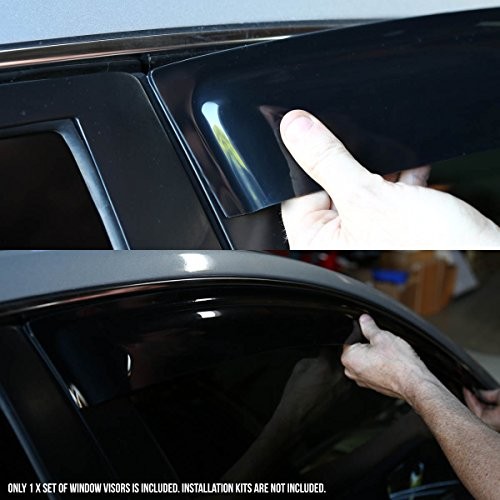 Set of 4 Tape-On Window Rain Guards Compatible with 2010-2013 4 Runner N280