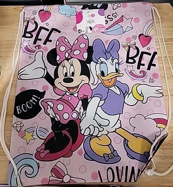 Disney Minnie Mouse & Daisy Duck Drawstring Bag  NWT