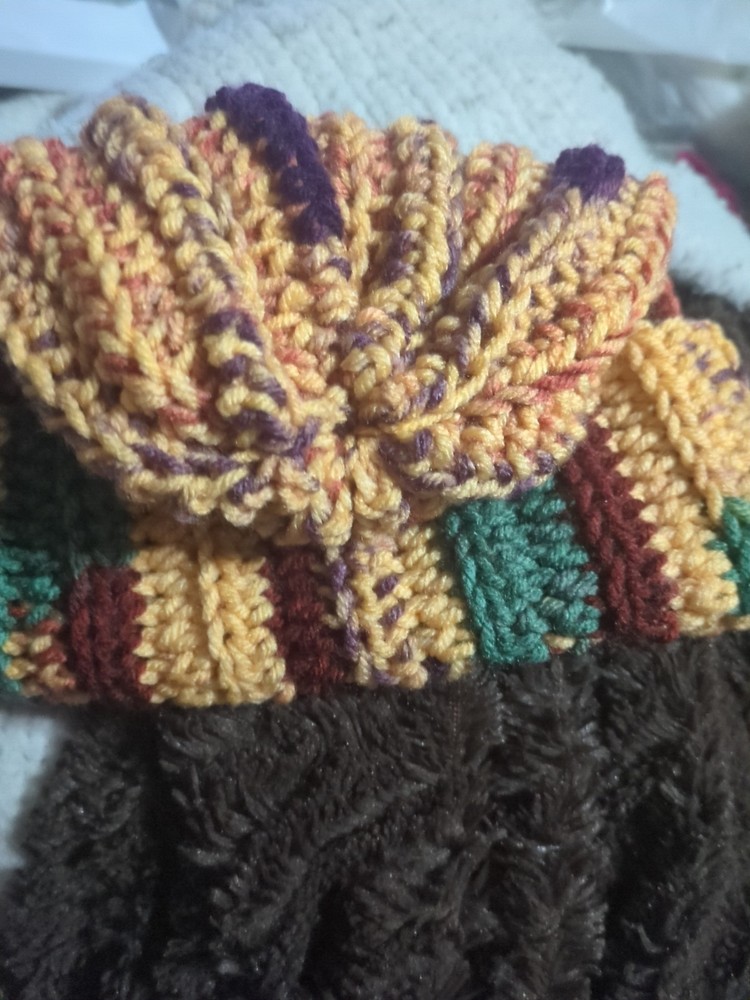 Multicolor Crochet Hat One Size Handmade