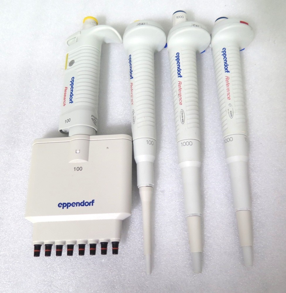 R200159 (4) Eppendorf Reference Pipettes 2x 100, 2x 1000