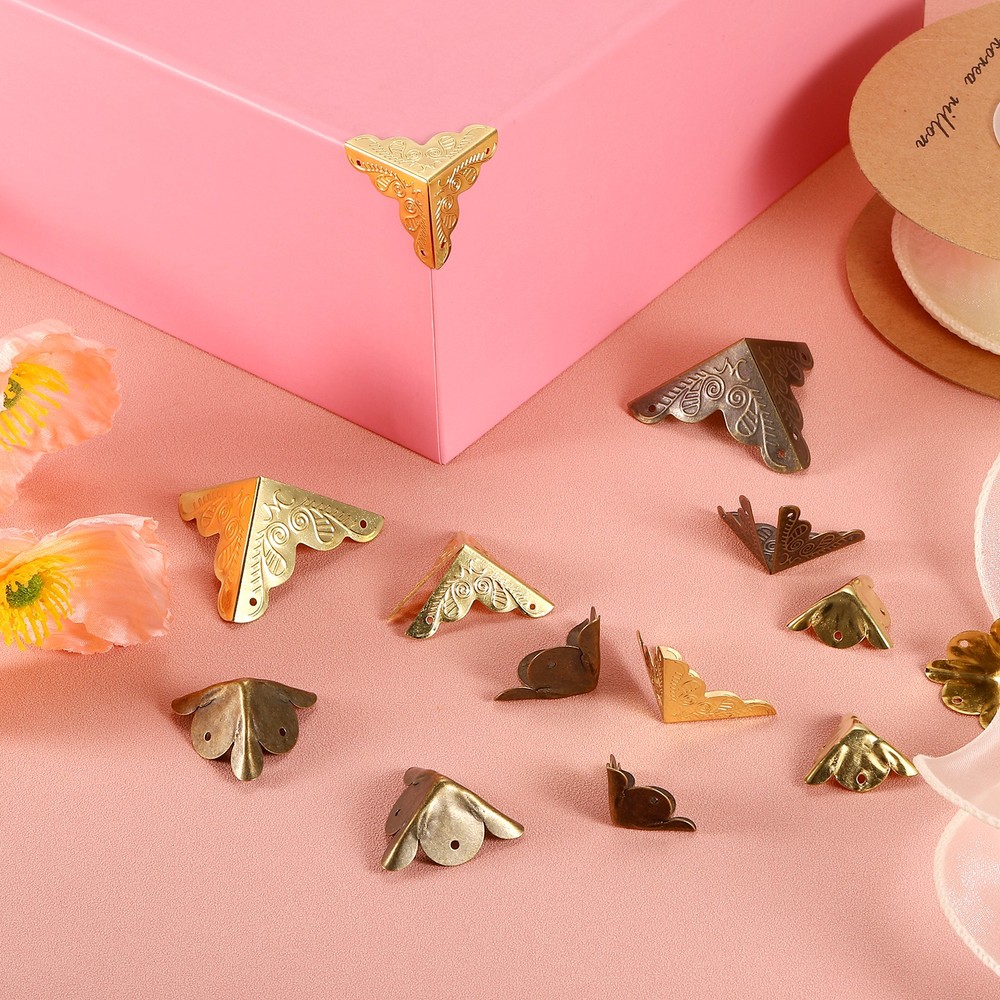 30 Pcs 25mm Decorative Box Corner Cover, Corner Protector, Silver