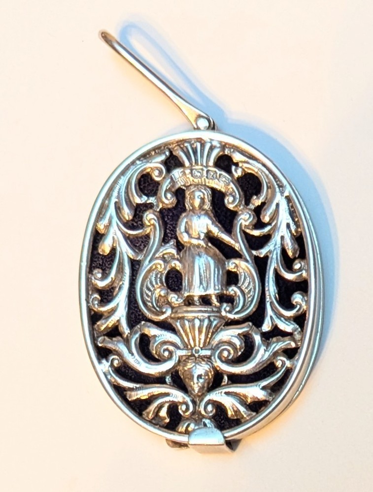 Sterling Silver Chatelaine Hand Mirror