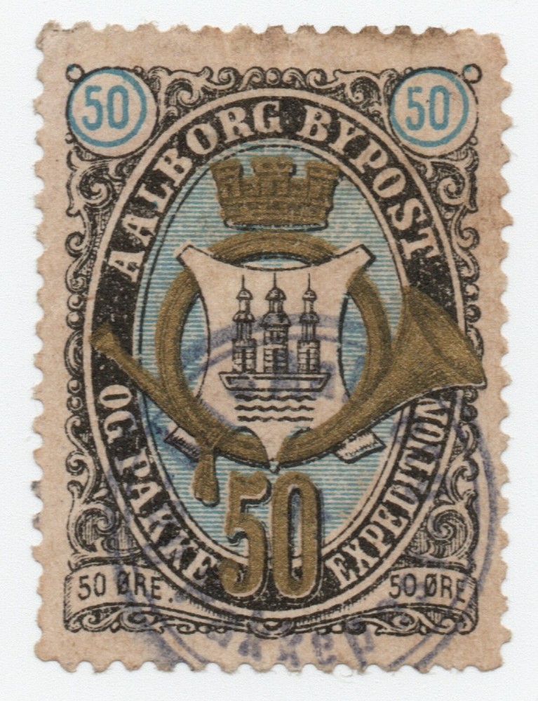 Denmark Locals 1887 AALBORG, 50ore - Used