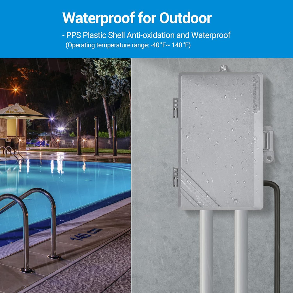 Pool Pump Timer, Digital Timer Box, 2HP 40A 120-277 VAC, 7-Day 20 On/Off Program