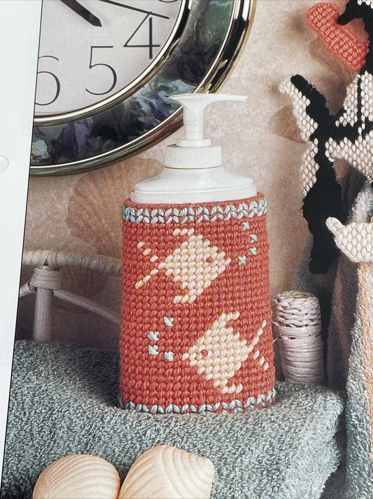 Fish Bath Set Home Decor Annie's Attic Plastic Canvas Pattern