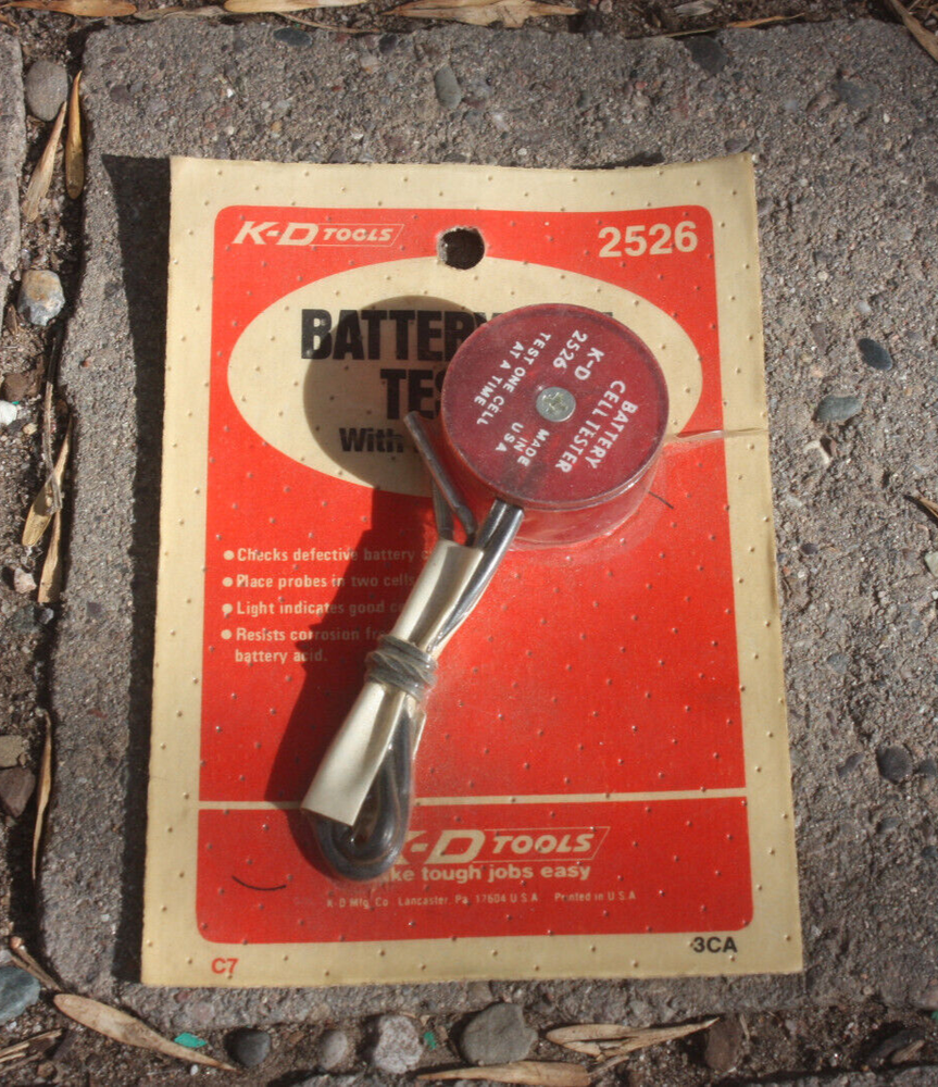 KD Tools 2526 Battery Cell Tester Made in USA with Instructions