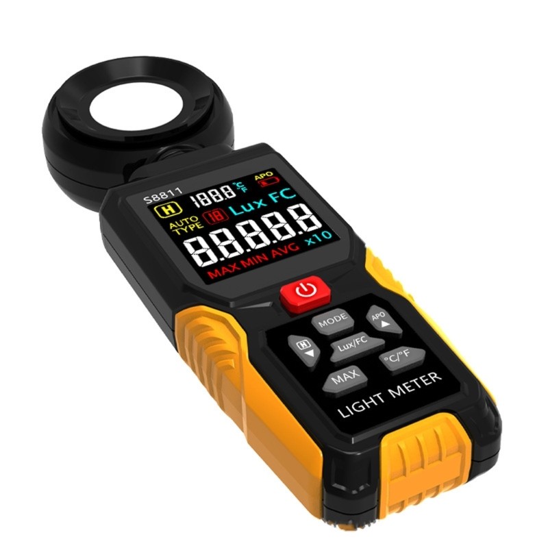 Digital Light Meter Luxmeter Tester Portable Design Builtin Storage for Lighting