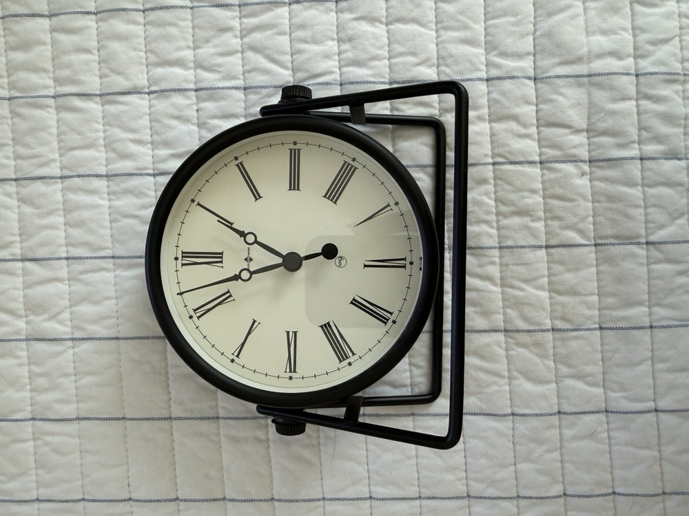 Threshold 5” Swivel Mantel Clock Black