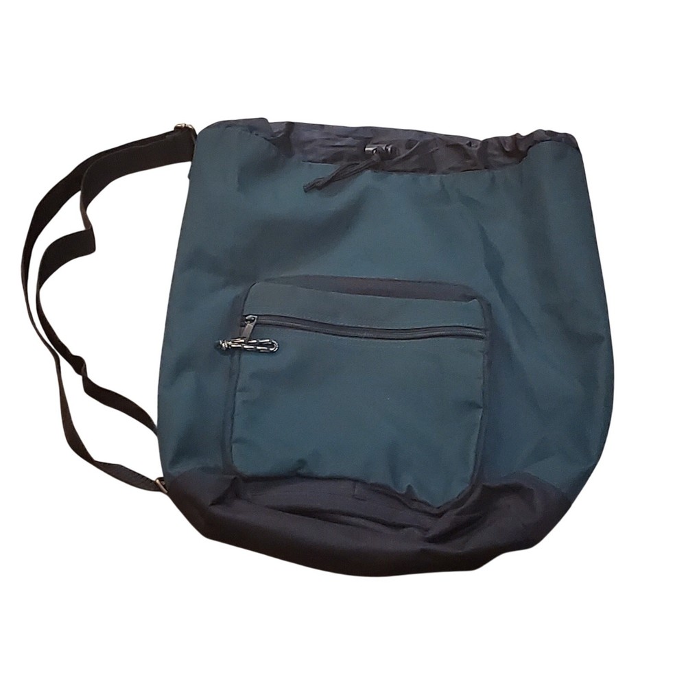 Green Drawstring Single Strap Back Pack 18" x 15"